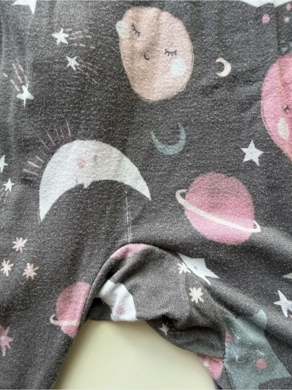 Little Sleepies Pink To the Moon and Back Zippy  size 3T